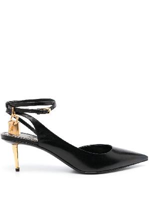 TOM FORD - Black 55 Leather Pointed Toe Pumps