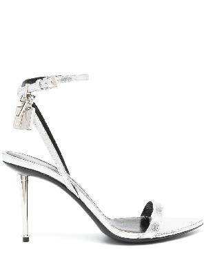 TOM FORD - Silver-Tone Padlock Leather Sandals