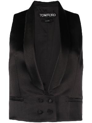 TOM FORD - Black Silk Waistcoat