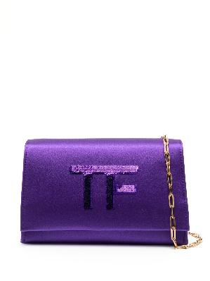 TOM FORD - Violet Purple Satin Disco Shoulder Bag