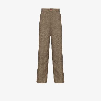 Undercover - Checked And Striped Wool Trousers