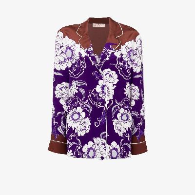 Valentino - Daisyland Print Silk Pyjama Shirt