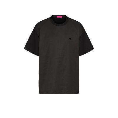 Valentino - Black Stud Detail Panelled T-Shirt