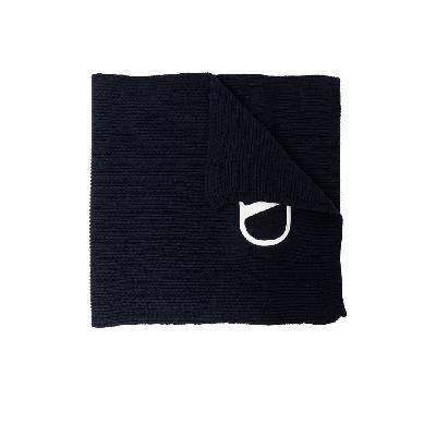 Valentino - Blue VLogo Knitted Wool Scarf