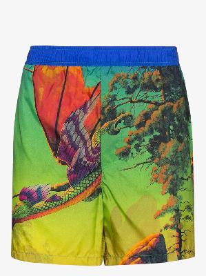 Valentino - Dragon At Dawn Printed Swim Shorts