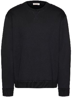 Valentino - Black Untitled Studs Crewneck Sweatshirt