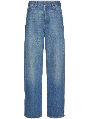 Valentino - Blue Wide-Leg Denim Jeans