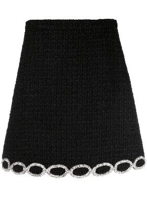 Valentino - Crystal Tweed Miniskirt