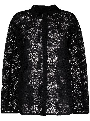 Valentino - Black Lace Shirt Jacket