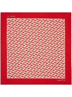 Valentino - Red Toile Iconographe Silk Scarf