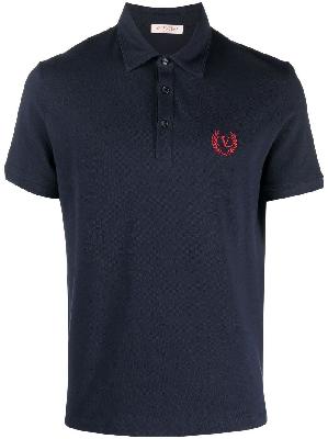 Valentino - Blue Logo Embroidered Polo Shirt