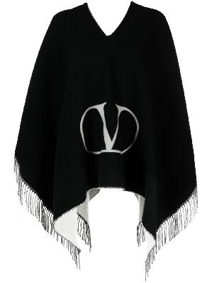 Valentino - Black VLogo Signature Wool Poncho