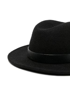 Valentino - Black VLogo Wool Fedora Hat