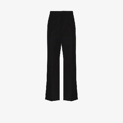 Valentino - Embroidered Logo Straight Leg Trousers