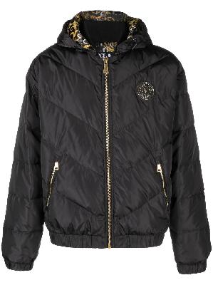 Versace Jeans Couture - Black Hooded Down Jacket
