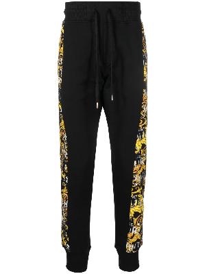 Versace Jeans Couture - Black Barocco Side Stripe Track Pants