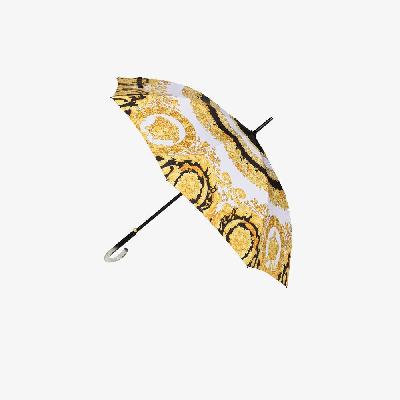 Versace - White Baroque Print Umbrella