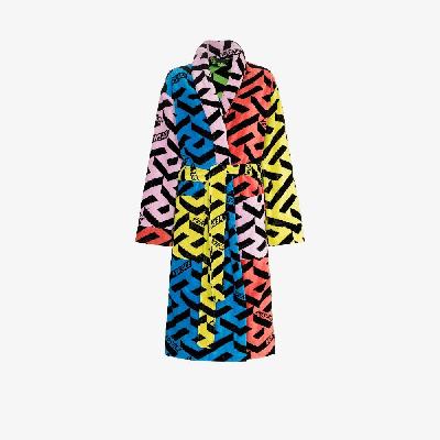 Versace - Multicolour La Greca Cotton Robe