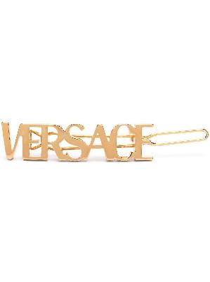 Versace - Gold-Tone Logo Hair Clip
