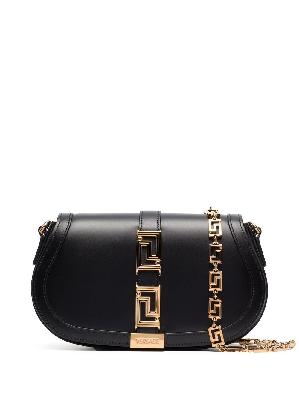 Versace - Black Greca Goddess Leather Shoulder Bag