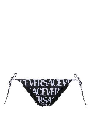 Versace - Logo-Print Tie-Fastening Bikini Bottoms