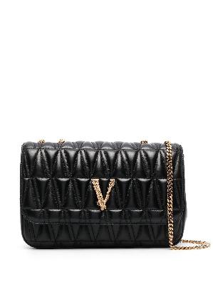 Versace - Black Virtus Quilted Shoulder Bag