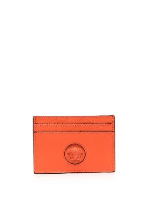 Versace - Orange Medusa Head Leather Cardholder