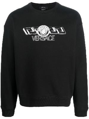 Versace - Black Logo Print Sweatshirt