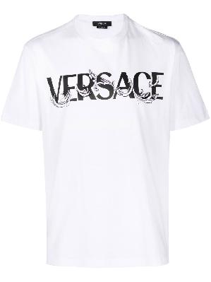 Versace - White Logo Print T-Shirt