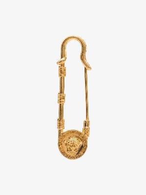 Versace - Gold-Tone Medusa Safety Pin Brooch