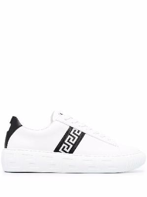 Versace - White Greca Leather Sneakers
