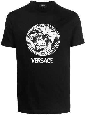 Versace - Black Medusa Print Cotton T-Shirt