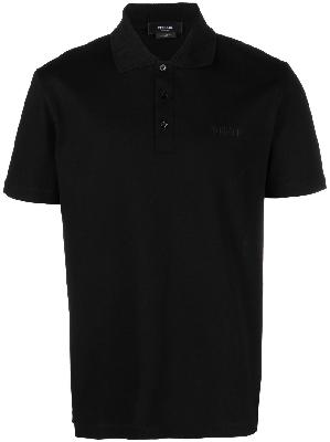 Versace - Black Logo-Embroidered Polo Shirt