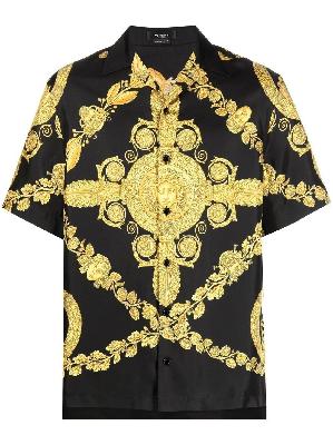Versace - Black Baroque Print Silk Shirt