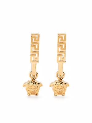 Versace - Gold-Tone La Greca Medusa Drop Earrings