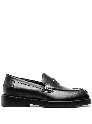 Versace - Black Squared Leather Loafers