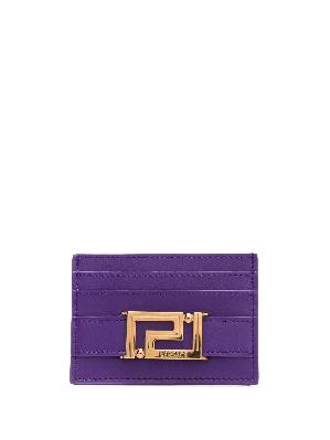 Versace - Purple Logo Plaque Cardholder