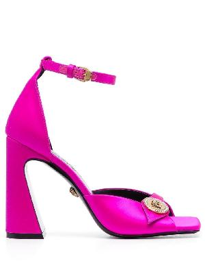 Versace - Pink 105 Medusa Head Satin Sandals