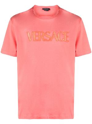 Versace - Pink Mesh Logo T-Shirt