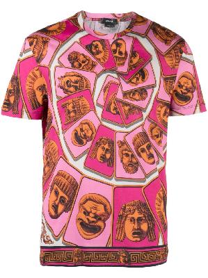 Versace - Pink La Maschere Cotton T-Shirt