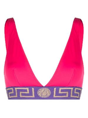Versace - Pink Greca Key Bikini Top