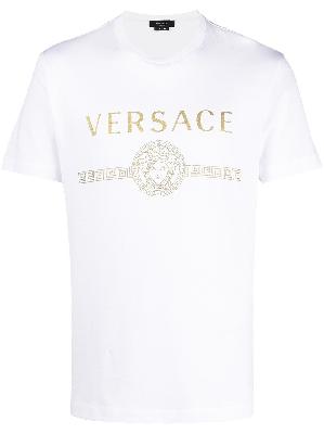 Versace - White Logo Print T-Shirt