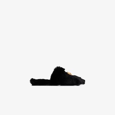 Versace - Black Medusa Logo Slippers