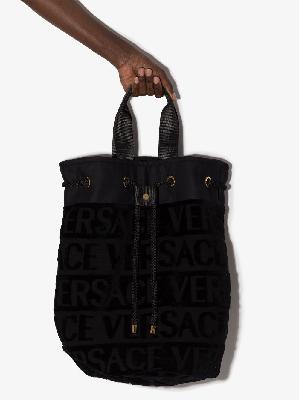 Versace - Black Logo Beach Bag