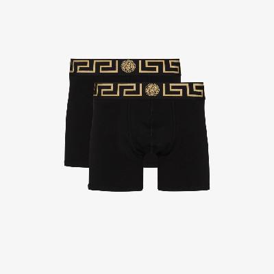 Versace - Black Greca Boxer Short Set