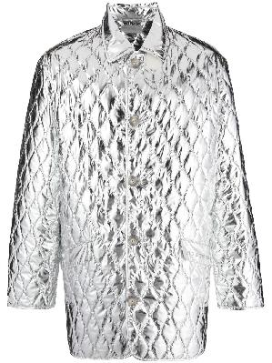 VETEMENTS - Silver Quilted Hunter Jacket