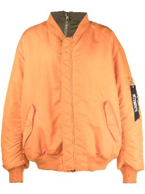VETEMENTS - Orange Double-Zip Bomber Jacket