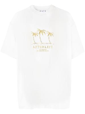 VETEMENTS - White Afterlife Embroidered T-Shirt