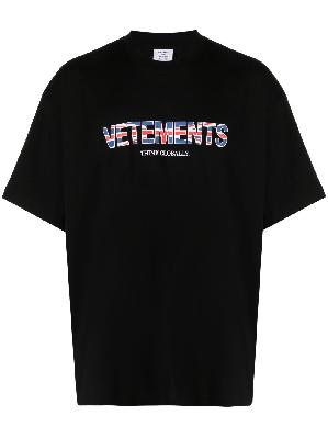 VETEMENTS - Black Logo-Print T-Shirt