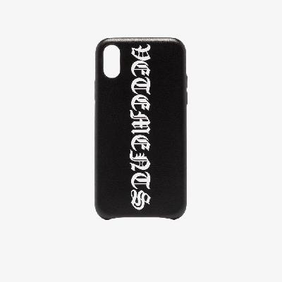 VETEMENTS - Black Gothic Logo IPhone XS Case